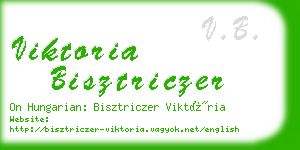 viktoria bisztriczer business card